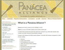 Tablet Screenshot of panaceaalliance.net